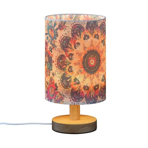 Lámpara de Mesa Vintage Bohemia con Mandala 13x13x24cm miniatura 2