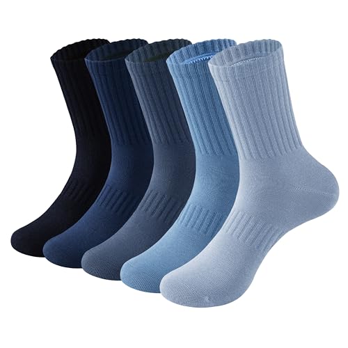 Image of MAGIARTE Womens Athletic Cotton Crew Socks Moisture Wicking Breathable Sports Casual Socks for Women 3 /5-PACK