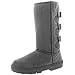 Womens Fur Boots Three Buckle Back Waterproof Winter Snow Boots