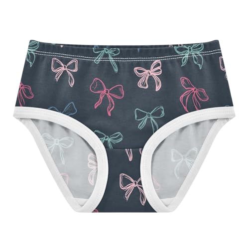 Wusikd Bows Pink Blue Teal Girls' Underwear Cotton Girls Briefs Soft Toddler Underwear 2T
