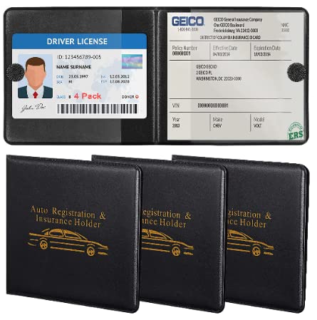 Insurance Document Wallet Holders 4 Pack