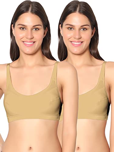 Image of Dazzle Womens Lightly Padded Minimizer Bra | Non-Wired, Moderate Coverage, Stretch Cotton, Hand Washable, Regular Wear (DB540,Pack of 2)