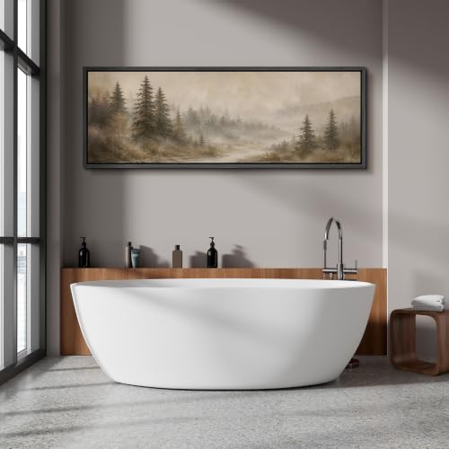 Image of MUDECOR Large Framed Canvas Print Wall Art Pine Stream for Living Room