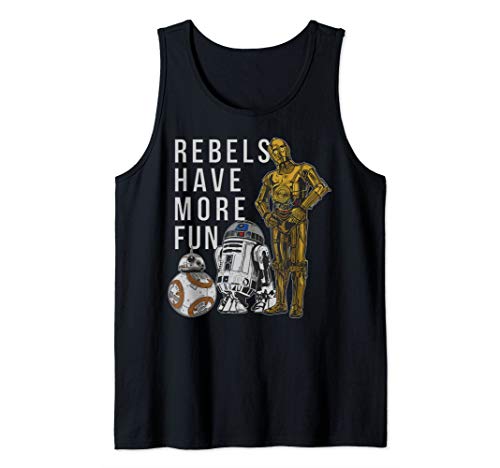 Star Wars Last Jedi Droids Rebels Have More Fun Gold Tank Top