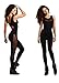 Fliegend Damen Sommer Jumpsuit Sport Bodysuit Mesh Yoga Fitness Overall Rückenfrei Playsuit Sportanzug Jogging Hosenanzug Trainingsanzug M