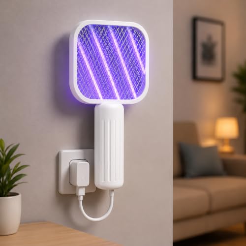 Image of USB Mosquito Killer Lamp with UV Light | Electric Insect Trap Racket | Portable Bug Zapper for Home