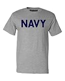 Military Gear Navy Training PT Men's T-Shirt, XL, H. Grey