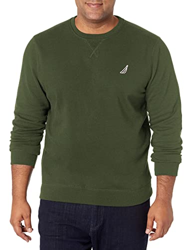 Nautica Sudadera básica de Lana para Hombre, Cuello Redondo, Pine Forest, X Large