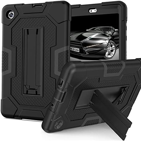 Nitupai Alcatel Joy Tab 2 Case 8 inch,Alcatel Joy Tab 2 Case for Kids Shockproof Rugged Military Grade Protective Case with Kickstand for Alcatel Joy Tab 2 8 inch 2020 Release(Model:9032Z),Black