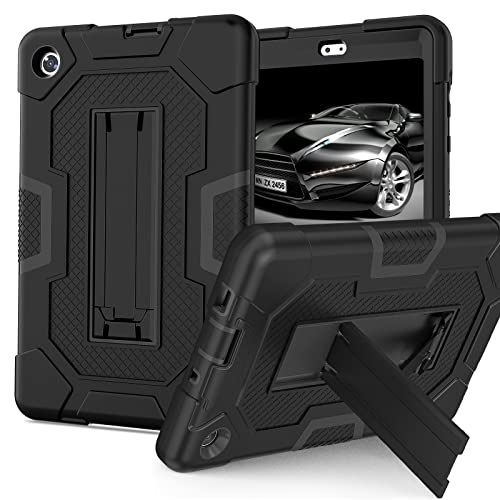Nitupai Alcatel Joy Tab 2 Case 8 inch,Alcatel Joy Tab 2 Case for Kids Shockproof Rugged Military Grade Protective Case with Kickstand for Alcatel Joy Tab 2 8 inch 2020 Release(Model:9032Z),Black
