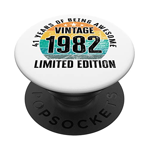 41 cumpleaños Año de nacimiento 1982 Edición limitada PopSockets PopGrip Intercambiable