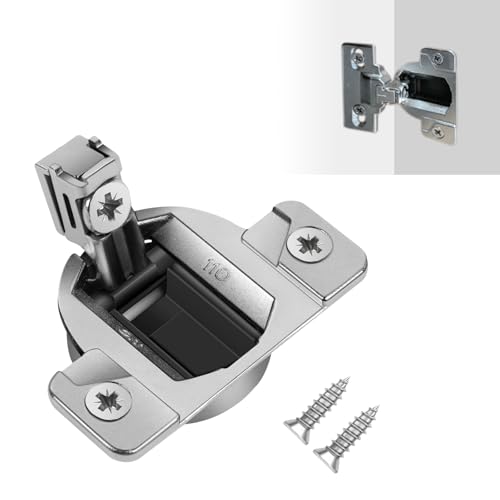 110-Degree Cabinet Door Hinges - Replacement for Blum Compact 33 Self-Closing Hinges Adjustable Screw-On Design for Open-Side/Standard Cabinets Soft-Close Durable Steel (Sliver 2 Pack)