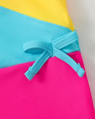 Mioglrie Toddler Baby Swimsuit Girl Bathing Suit Girl 2T 3T 4T 5T 6T Girls One Piece Swimsuits Color Block Swimwear4