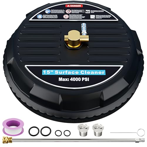 FOTING 15" Pressure Washer Surface Cleaner Attachment, 4000 PSI 3.0GPM