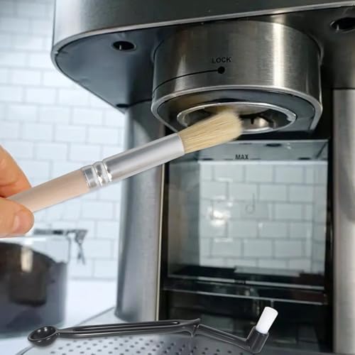 5 Piezas Herramienta Limpieza Cafetera,Brochas para Cafeteras,Cepillo con Mango de Madera,Pincel Suave e Cuchara, Ideal para Espresso y Cafeterías, Utensilio para Hogar Cocina - imagen 5
