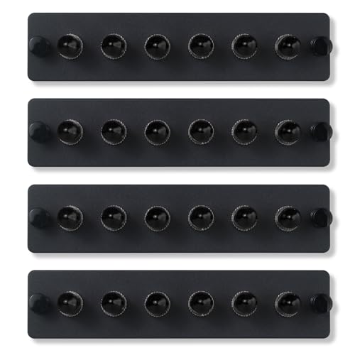 Panneau de brassage fibre ST monomode contre les pertes de signal réseau 6 ports noir Lot de 4