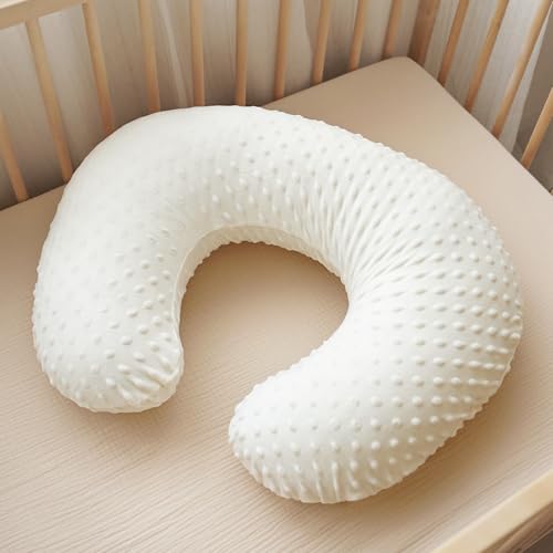 Image of Konssy 2 Pack Nursing Pillow Covers, Soft and Comfortable Nursing Cover for Breastfeeding Pillows, Pillow Slipcover for Baby Girls Boys Newborn(Brown, Beige)