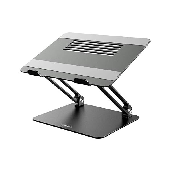 Nillkin Laptop Stand, Adjustable Laptop Riser Computer Stand for Desk, Heat-Vent, Multi-Angle Aluminum Desktop Holder Compatible with MacBook Air/Pro, Dell, HP, Lenovo and Other 11-17 Inches Laptops