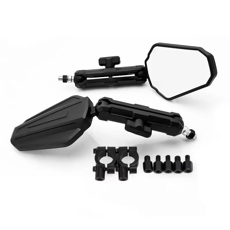 Rétroviseurs Moto Pour ZERO Pour KYMCO Rétroviseurs Moto Universels Angle Réglable Guidon Pliant Rétroviseur Latéral Aventure Saleté Vélo Rue ATV Rétroviseurs Rond Latéraux Moto
