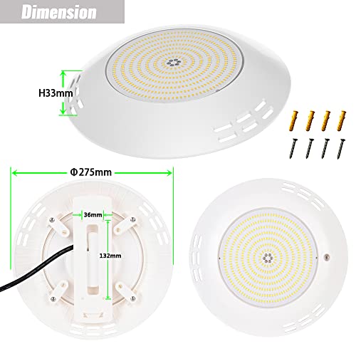 LyLmLe LED Swimming Pool Light Resin Filled Ultra-Flat,35W Underwater Submersible Lights Surface Mounted (Equivalent 300W Halogen Bulbs) - Image 4