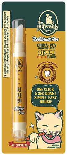 HIBOS Cat Toothbrush Toothpaste Dental Care - All in One Kit, Cat and Dog Toothpaste in Toothbrush, Cat Tooth Whitening, Cat Oil for Healthy Gums. (Cat, 1 Pack)