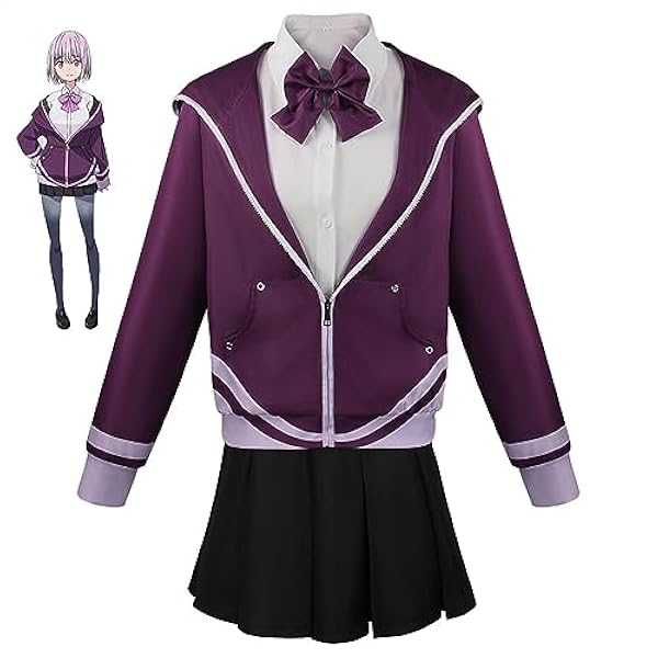 Anime SSSS. Grid-man S-hinjou A-kane Cosplay Kostuum Schooluniform Volledige Sets Halloween Carnaval Party Pak outfit Paarse Jurk