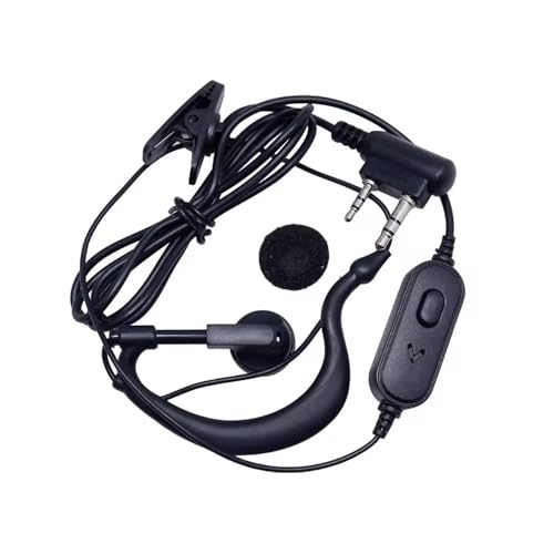Image of RENMAX PTT EP-10(N) Wired PTT Earphone 2-Pin K Type Connector 2.5 mm & 3.5mm Audio Jack 1.15 mtr Wire Length Earpiece Suitable for Models FB-888S VU-5R etc - Pack of 10
