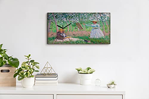 Horloge sur Toile Impressionnisme Haute Définition Chef d'Œuvre Monet - 4