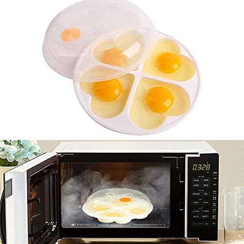 9” Microwave Steam Egg Poacher Omelet Pan Egg Omelette Maker Egg Poacher Cookware Microwave Cookware Easy Eggs Maker for Up to 4 Eggs 6 Gallery Image