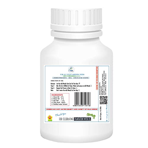 Image of Erwon Weeds Remover, Organic Essential Powerful Liquid Weeds Remover for Removing all types of Wild Weeds (100 ml)