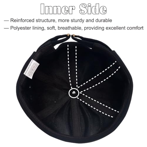 Image of Brimless Hats for Men Brimless Caps, Rolled Cuff Retro Docker Hat for Womens with Adjustable Beanie Hat