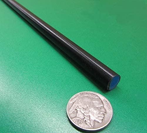 Miniatura 4 de Varilla redonda de acetal POM negro Delrin 0.375" (38") de diámetro x 5 pies de longitud, 4 piezas