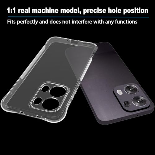 Image of REALCASE Silicone Oppo Reno 13 Pro 5G Back Cover Case, Scratch Resistant Protective Crystal Clear Transparent Shock Proof Bumper Back Cover Case for Oppo Reno 13 Pro 5G