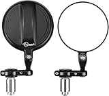 KEMIMOTO Universal Motorcycle Mirrors, 360° Rotatable Motorcycle Handlebar Bar End Rear View Side Mirrors, Compatible with 7/8 in Handlebar and 0.51-0.83in (13mm-21mm) Handlebar Inner Diameter