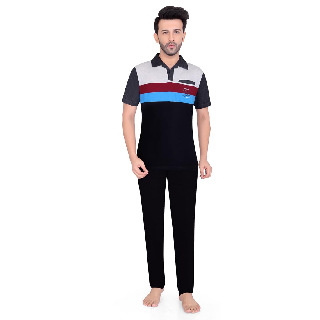 INTER CREATION Premium Pyjama Set Multi Colour Lounge wear for Men