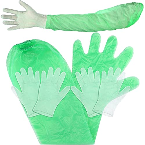 Honeydak 30 Pairs Field Dressing Gloves Disposable Long Shor