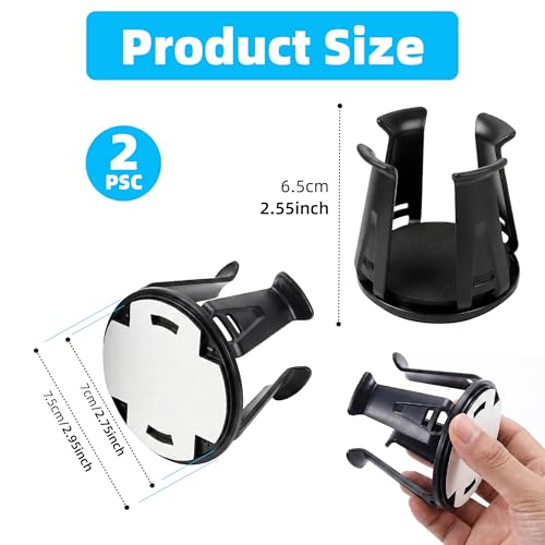 Adaptador para portavasos de lata delgada para auto, 2 piezas miniatura 5