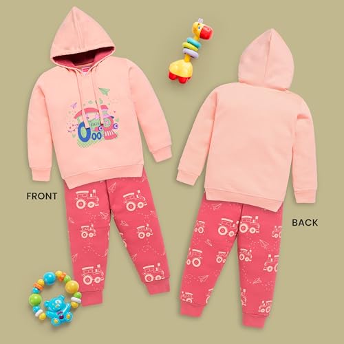 Image of LuvLap Baby Boys Full Sleeve Boys Hooded Sweatshirt & Pyjama Set