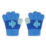 TINAYAUE Kinder Strickhandschuhe Winter Handschuhe Vollfinger Thermohandschuhe Warme Handschuhe Weiche Skihandschuhe Wunderschön Fäustlinge für 3-8 Jahre alt Junge und Mädchen