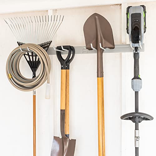 Storeyourboard Blat Garage Garden Tool Organizer Wall Mount, Garage Organization And Storage, Shovel & Rake Hangers Yard Tool Rack, Industrial Steel Holds 250 Pounds #TOP2