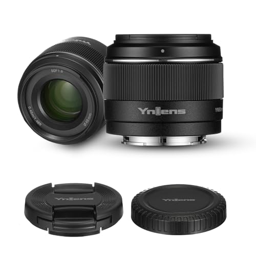 YONGNUO AF 50mm F1.8 Lente de cámara para Sony E Mount, 50mm F1.8 gran apertura para Sony A7III, A7RIII, A7SII, A7RII, A7II, A9, A7, A7R, A6400, A6500, A6300, A6000, A5100, A5100, A55500, A5500, A5500