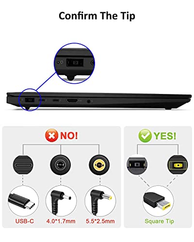 Usb C To Slim Tip Laptop Charging Adapter Female Type C To Right Angle Dc Square Jack Plug Converter Pd Power Charger Connector For Yoga 14 Z40 Z50 E531 G70 Flex 15 Ideapad B50 Thinkpad G50 G40 Lenovo #TOP6