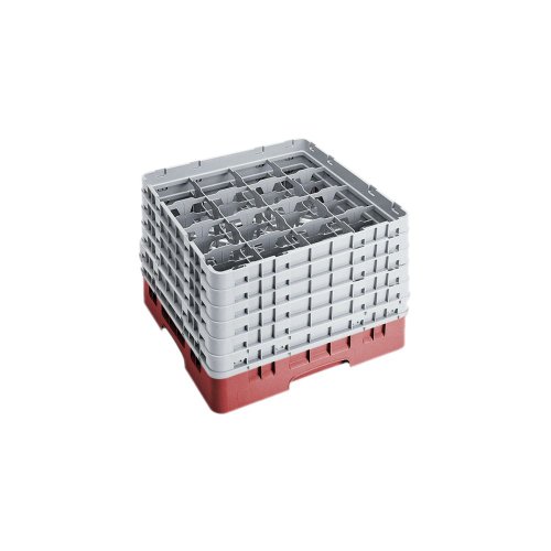 Cambro 16S1114-416 Voet Glazing Corf with 6 Optical Studs 500 x 500 H 349 mm Max 298 mm 16 Cranberry