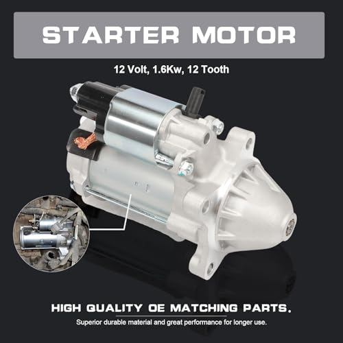 19247 Starter Motor Compatible with Ford Expedition F150 F250 F350 F450 F550 E150 E250 E350 E450 F53 F59 Navigator, Motor de Arranque, V8 4.6L 5.4L 5.0L 6.2L, V10 6.8L, Reemplazo para 438000-0410, DL3Z-11002-AFC miniatura 3