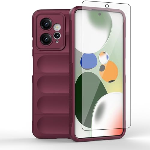 Coque Redmi Note 12 4G anti-choc fine en silicone souple avec verre