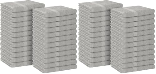 Image of Avalon Towels Salon Towel - Silver Hand Towels Bulk Pack of 48-100% Cotton Absorbent Spa, Facial & Gym Towel for Working Out - 16x27 Inches (Not Bleach Proof)