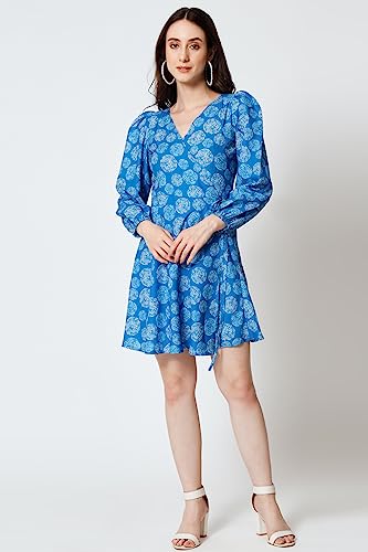 Image of SHOPPING QUEEN Women's Crepe Fit & Flare Dress