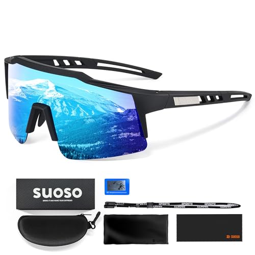 suoso Polarisiert Sportbrille TR90 Rahmen Schnelle brille für Herren und...