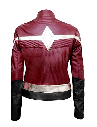 Superhero Wonder Girl Gal Gadot Marron and Black Faux Leather Jacket for Women4