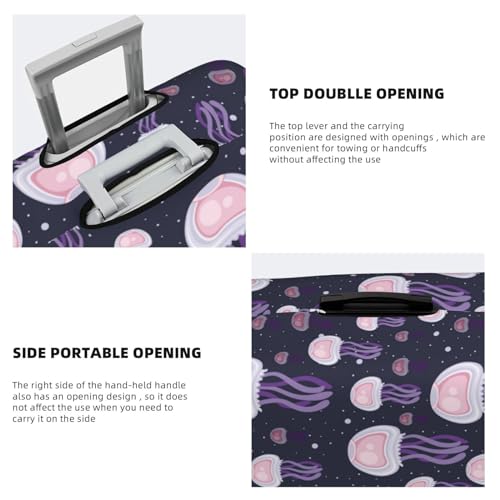 Luggage Cover Protector Suitcase Cover - Pink Purple Jellyfish Soft Fashion Uitcase Cover for Luggage4